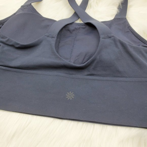 NWOT Athleta Navy Warrior Longline Sports Bra - Picture 6 of 7